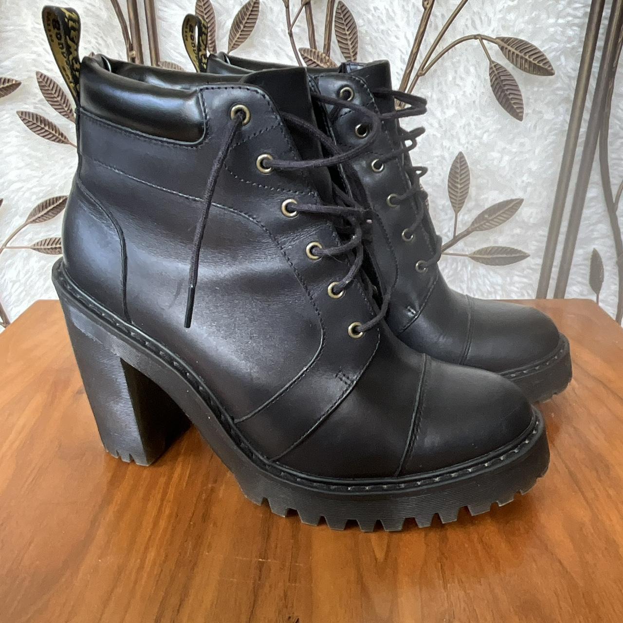 Dr Martens Averil Black Leather Boots Womens Size 9. Depop