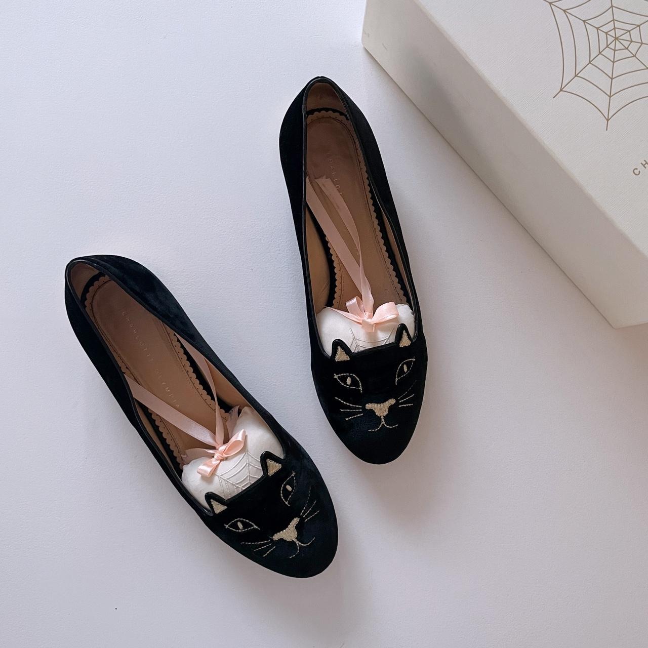 Charlotte Olympia kitty flats. Features an adorable... Depop