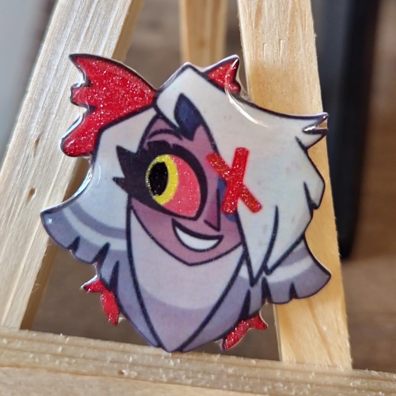Glitter Vaggie pin- Hazbin Hotel | Depop