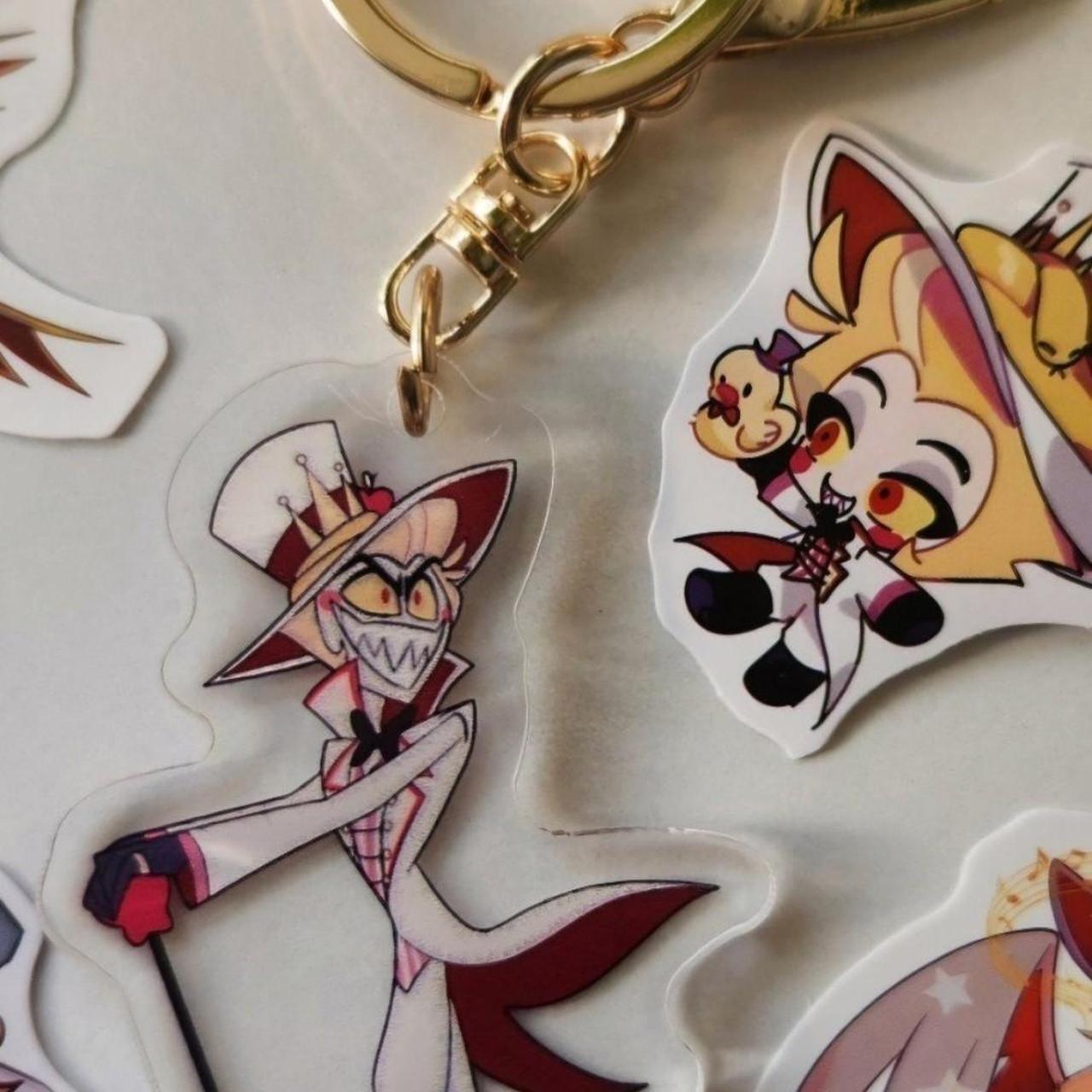Lucifer Morningstar Acrylic keychain- Hazbin hotel Depop