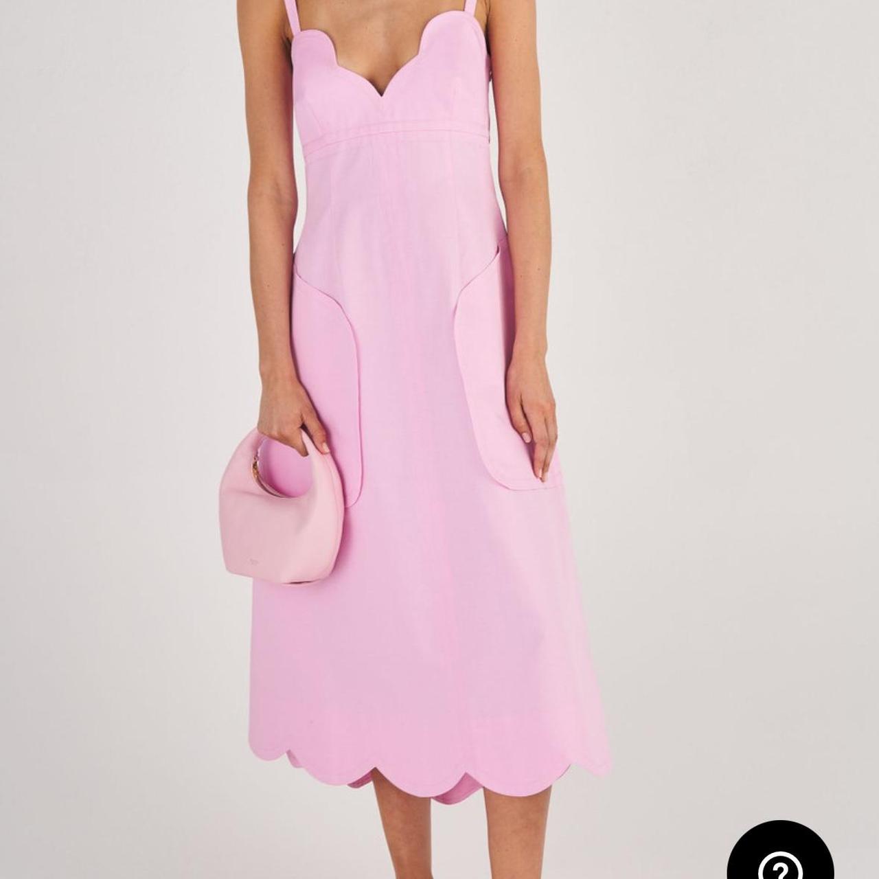 The Oroton Scallop Detail Dress in bright