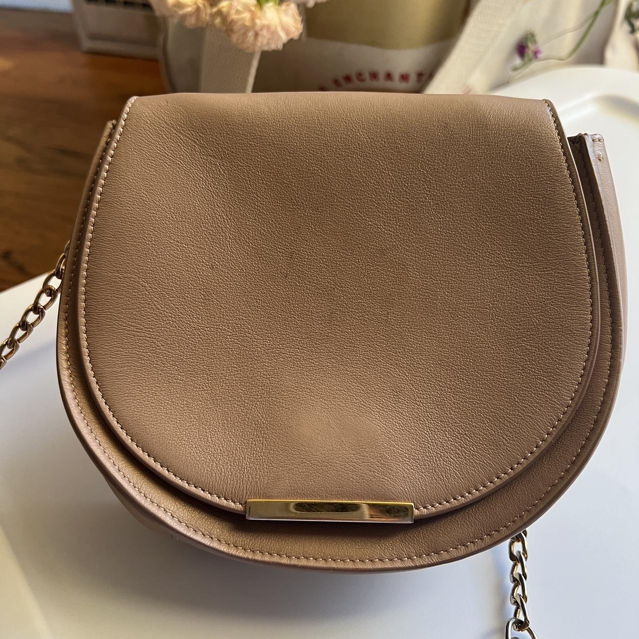 Cuyana Mini Chain Saddle Bag Nude Blush Color