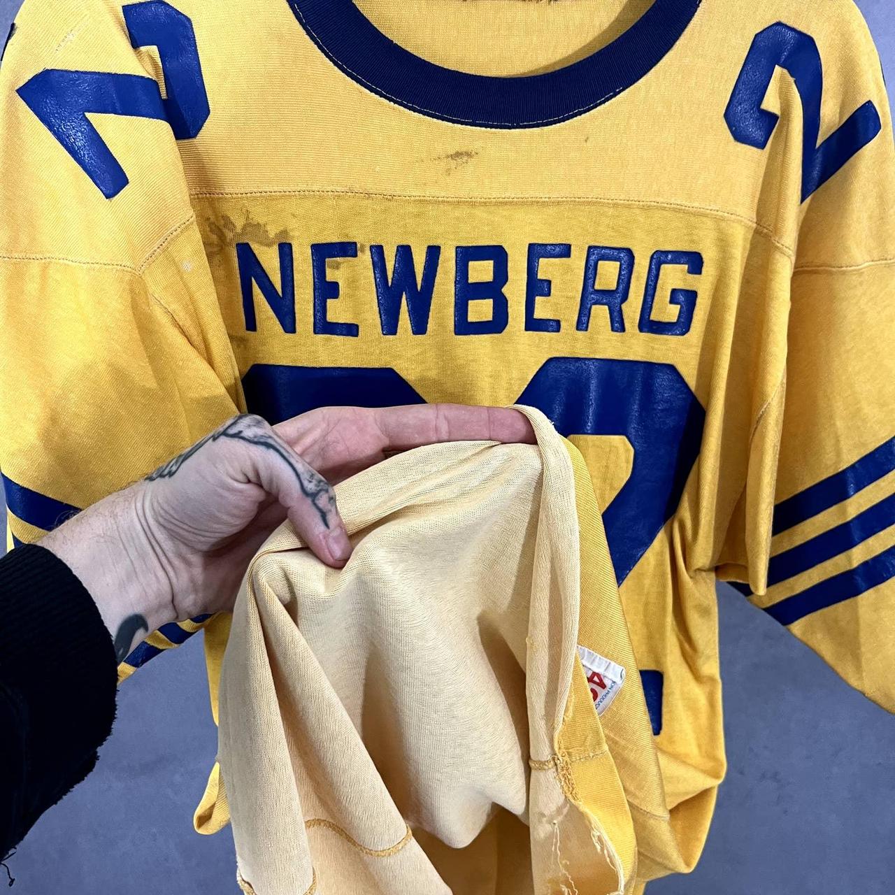 Vintage 60s NFL Rams Jersey Shirt 3/4 Sleeves - Depop