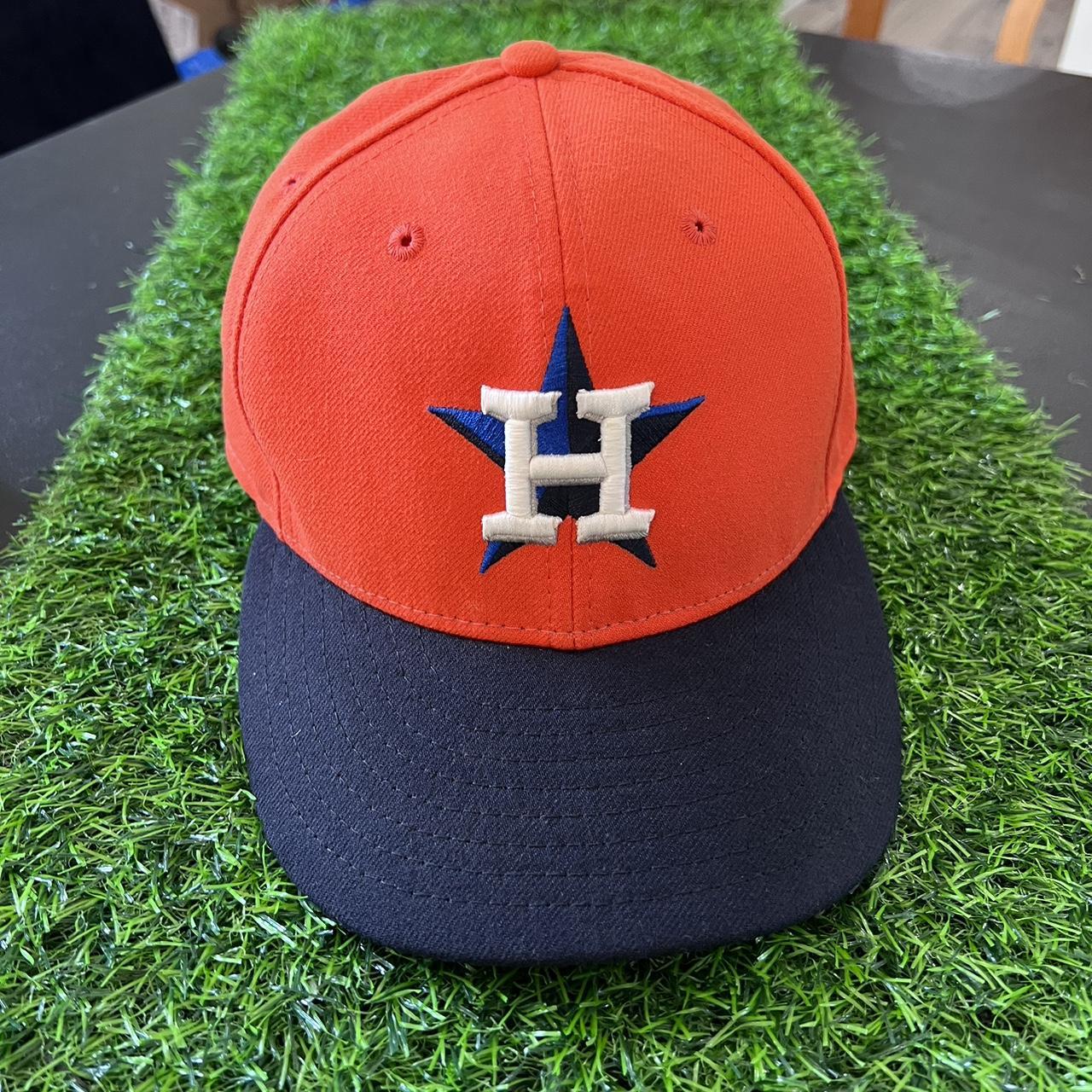 Houston Astros Hat Baseball Cap Fitted 7 1/2 New Era Red Vintage