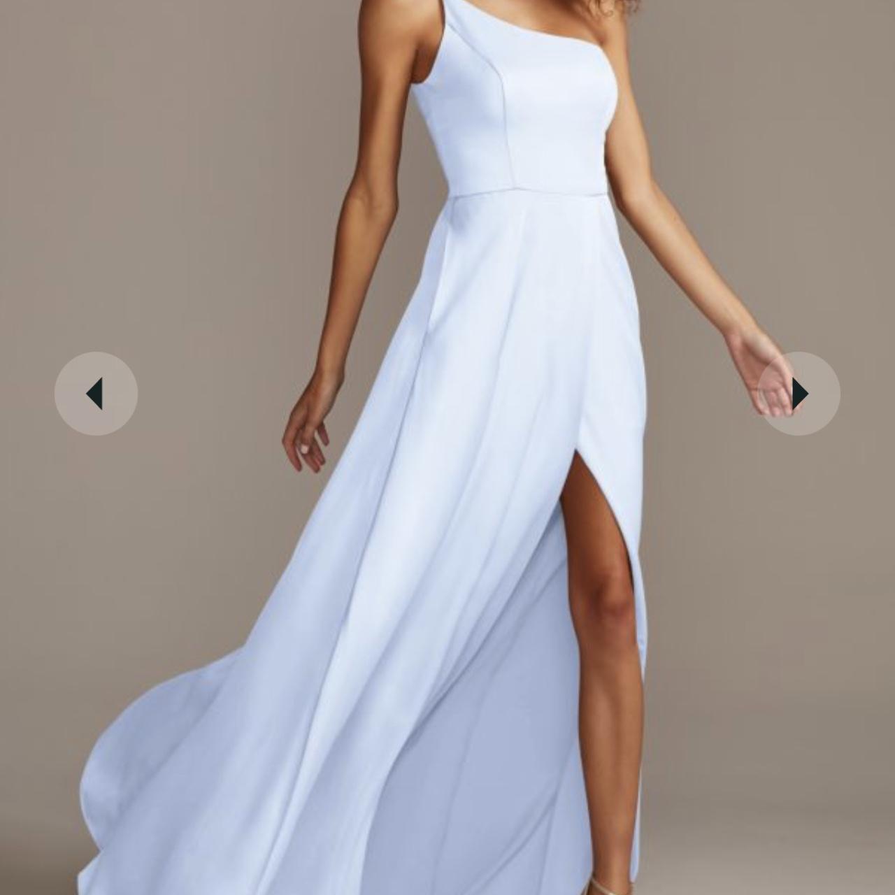 David's bridal dusty sale blue dresses