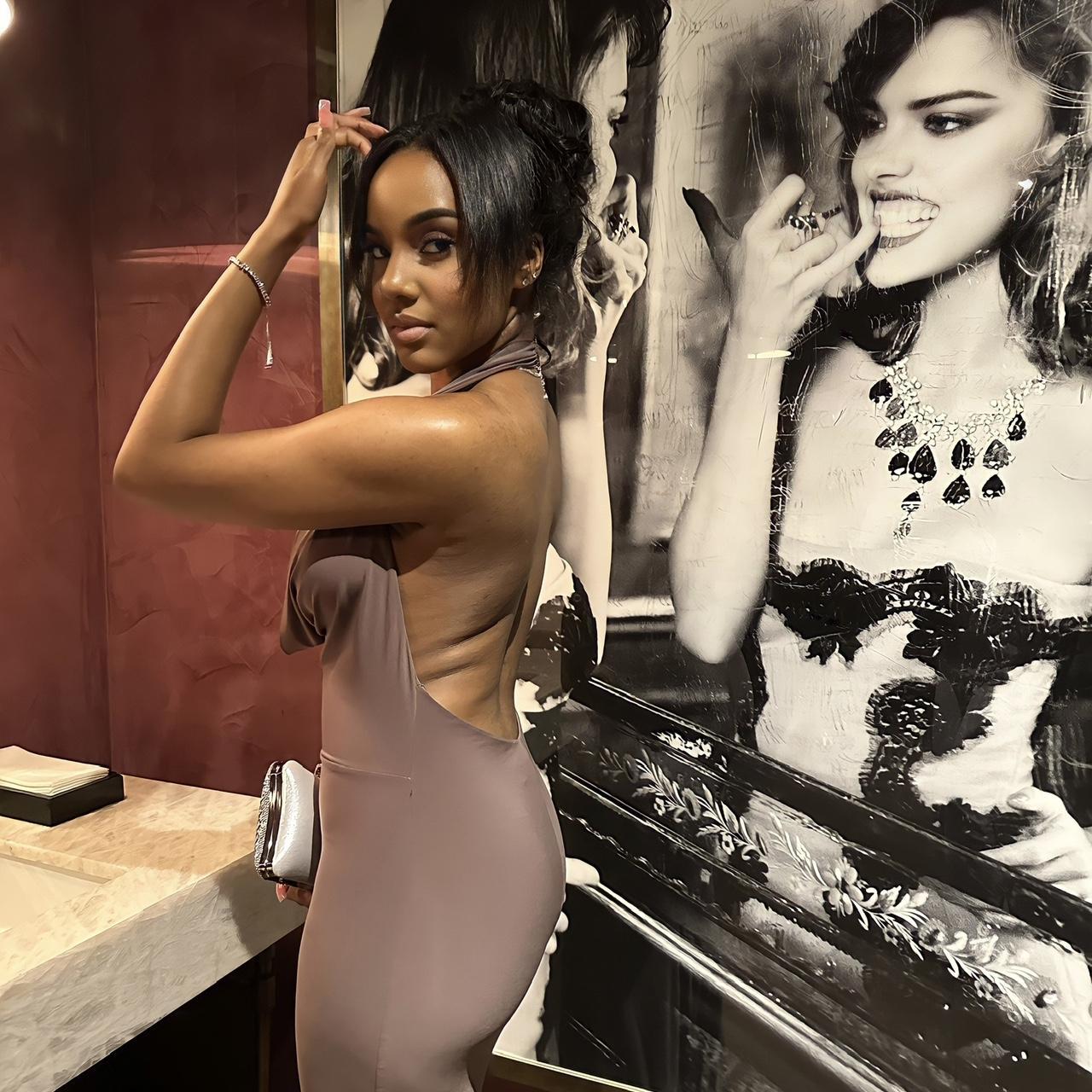 Club L London Milani Mocha Backless Cowl Depop