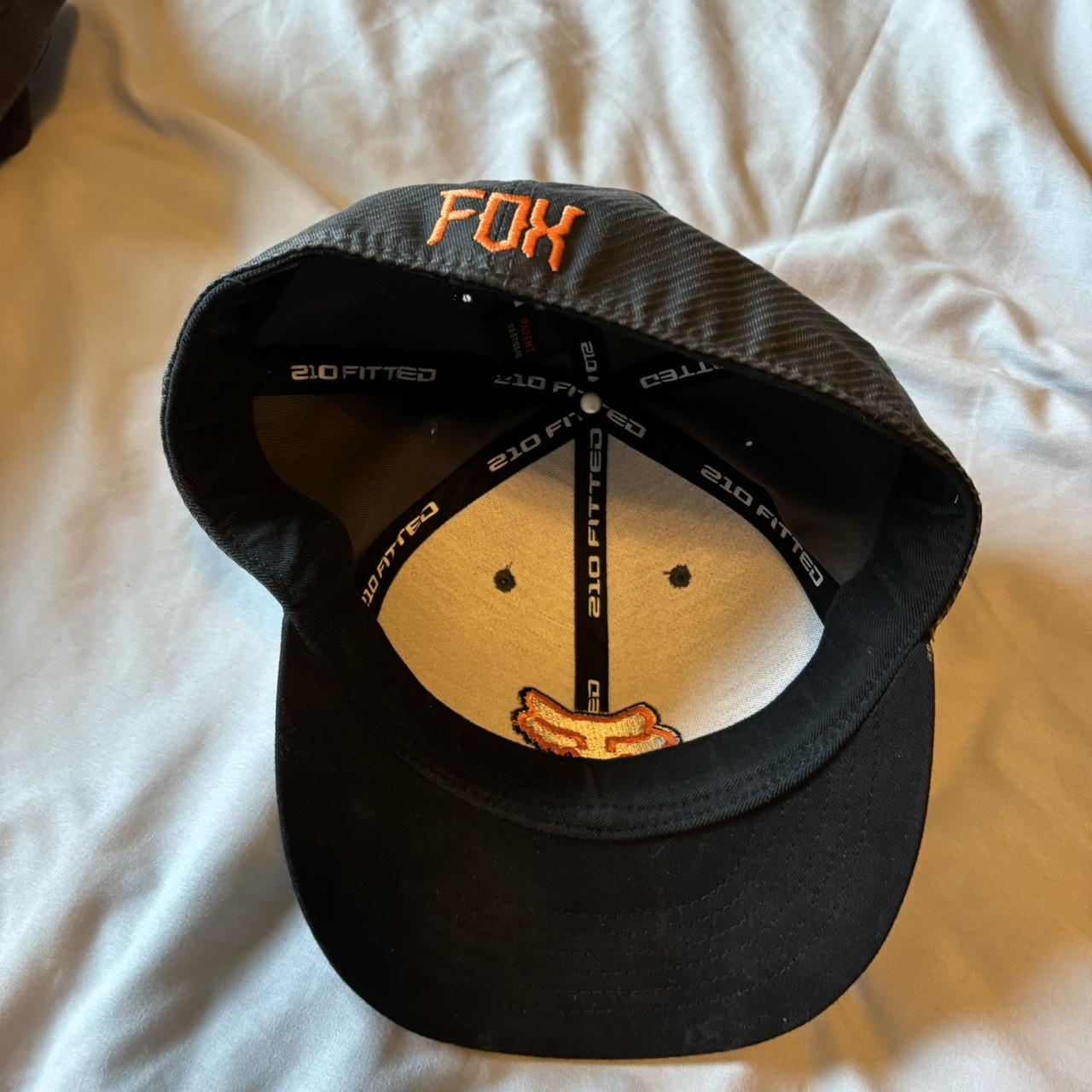 Fox Racing black and orange hat Depop