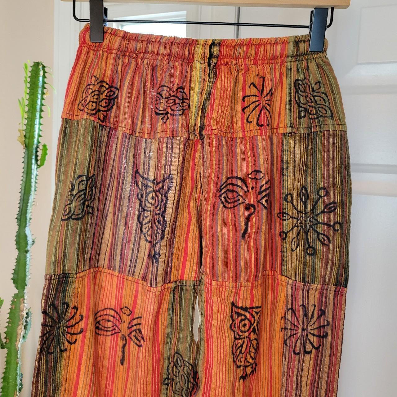 Women's Pants - Multi/Orange - M – These Patchwor… - image 5