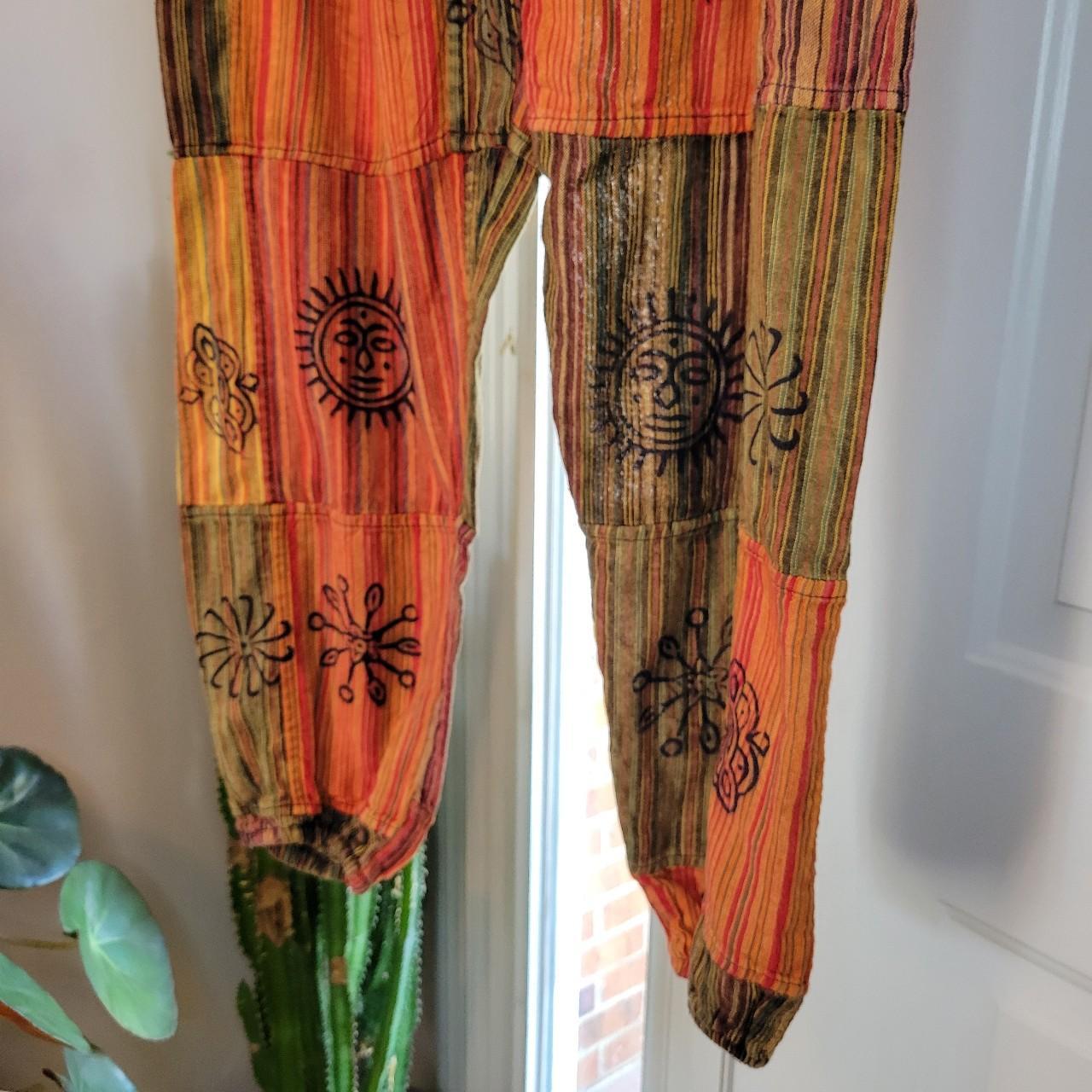 Women's Pants - Multi/Orange - M – These Patchwor… - image 6