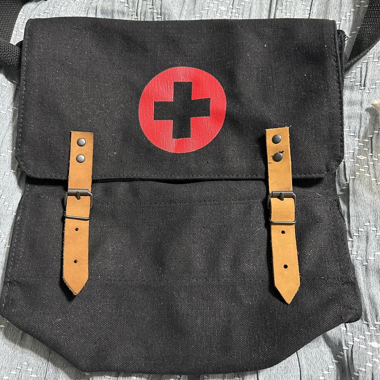 NATO Medic Canvas Red Cross Army Bag Shoulder... - Depop