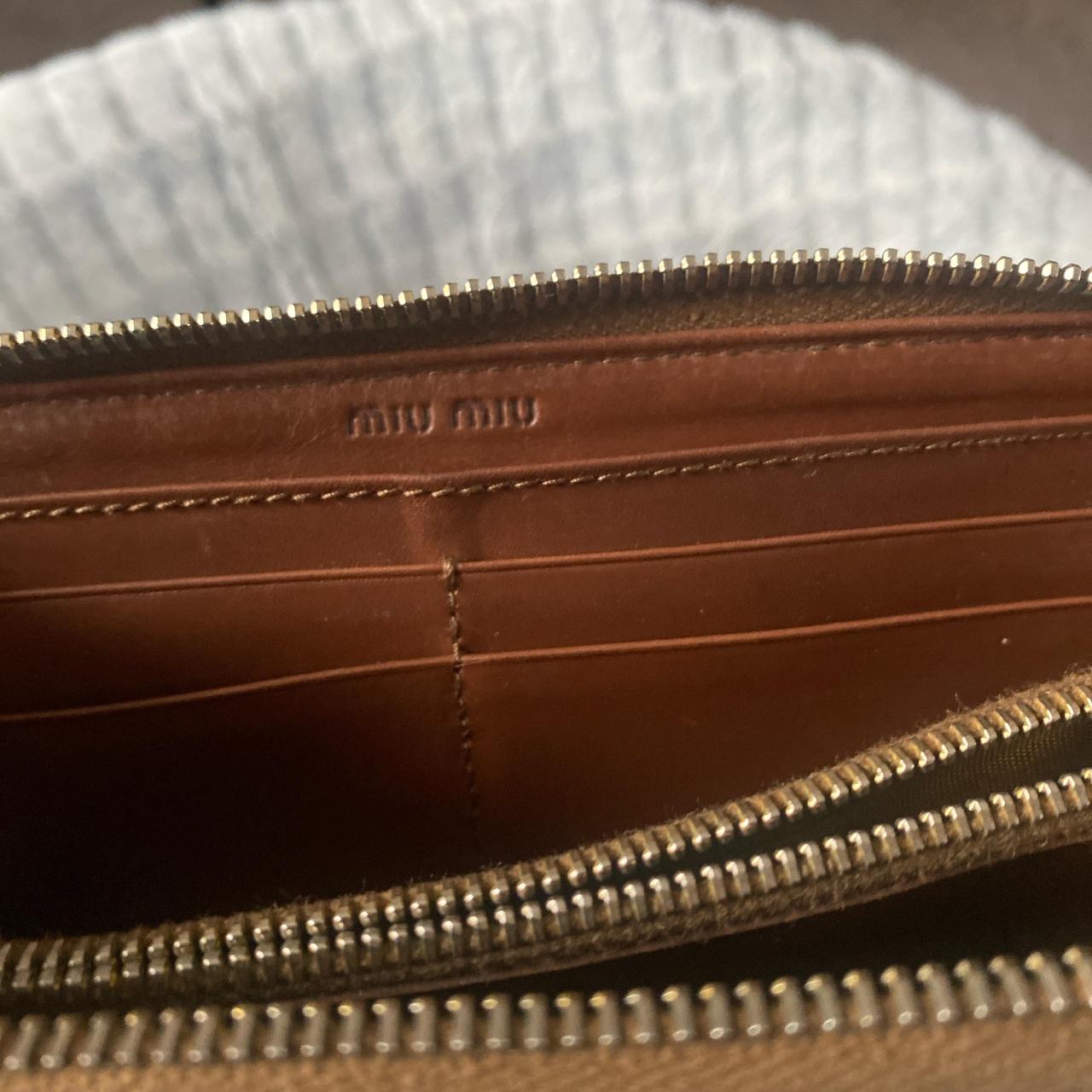 Miu Miu Women's Wallets - Tan/Brown – Miu Miu cro… - image 3