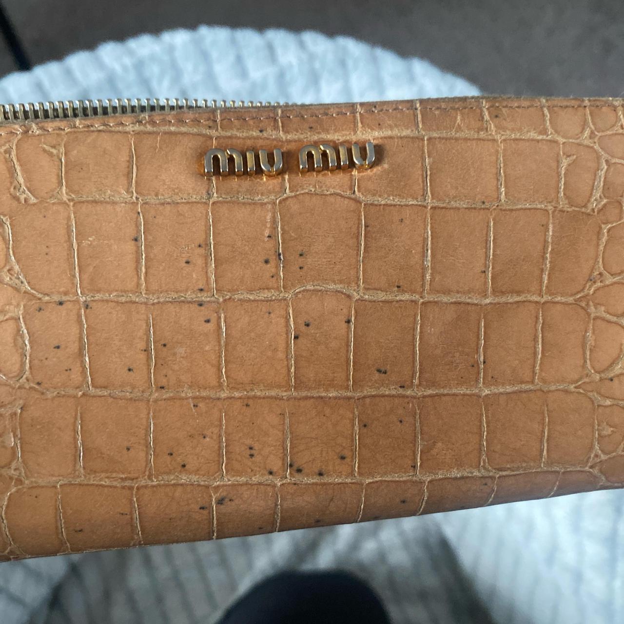 Miu Miu Women's Wallets - Tan/Brown – Miu Miu cro… - image 4