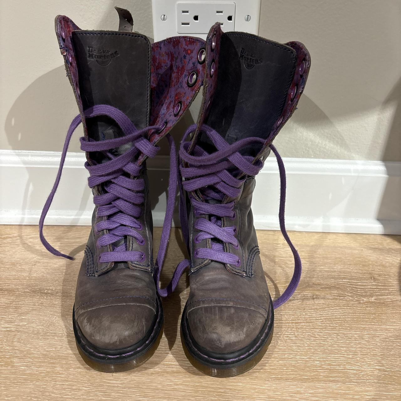 Dr. Martens Women's Lace up Boots - Purple - US 6… - image 1