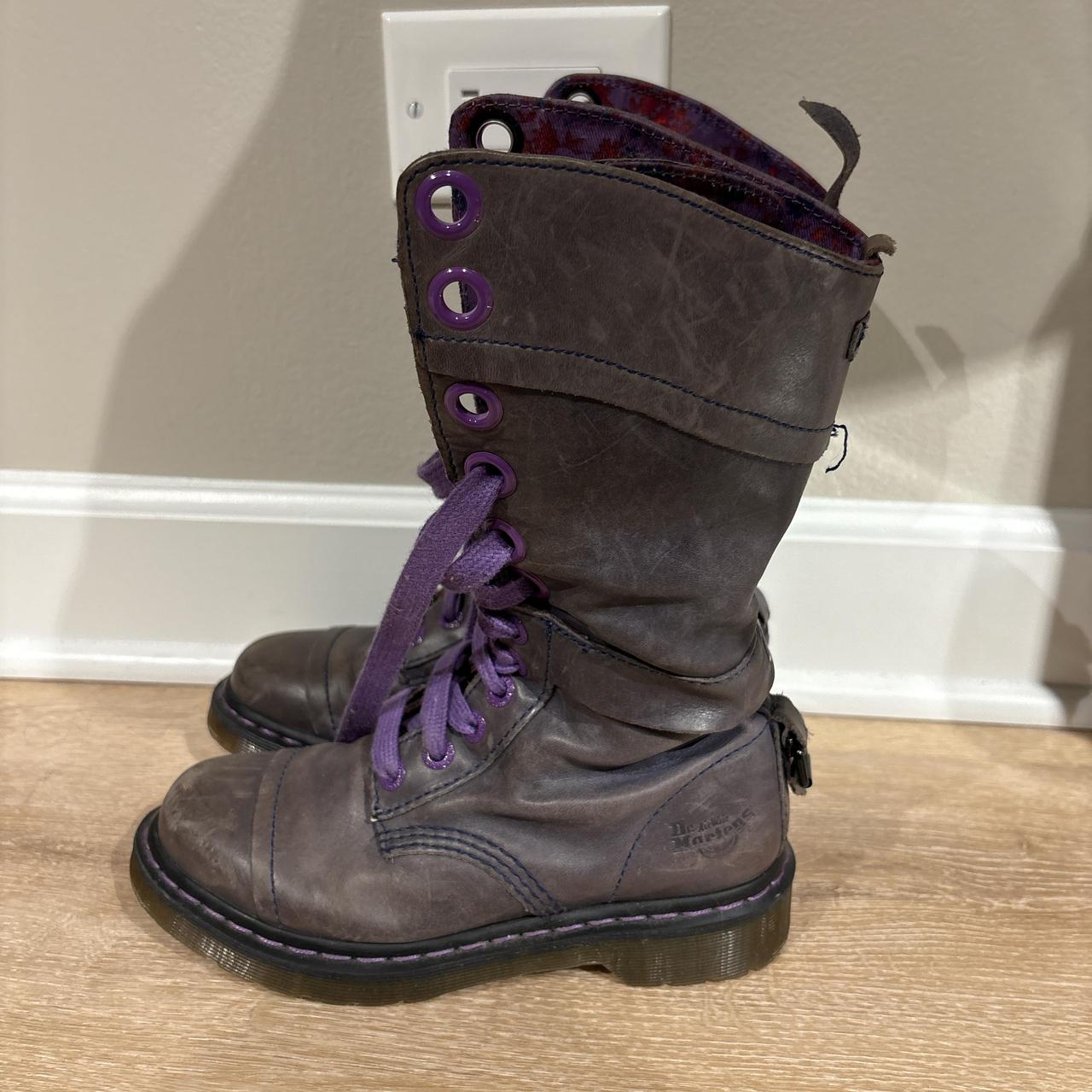 Dr. Martens Women's Lace up Boots - Purple - US 6… - image 2