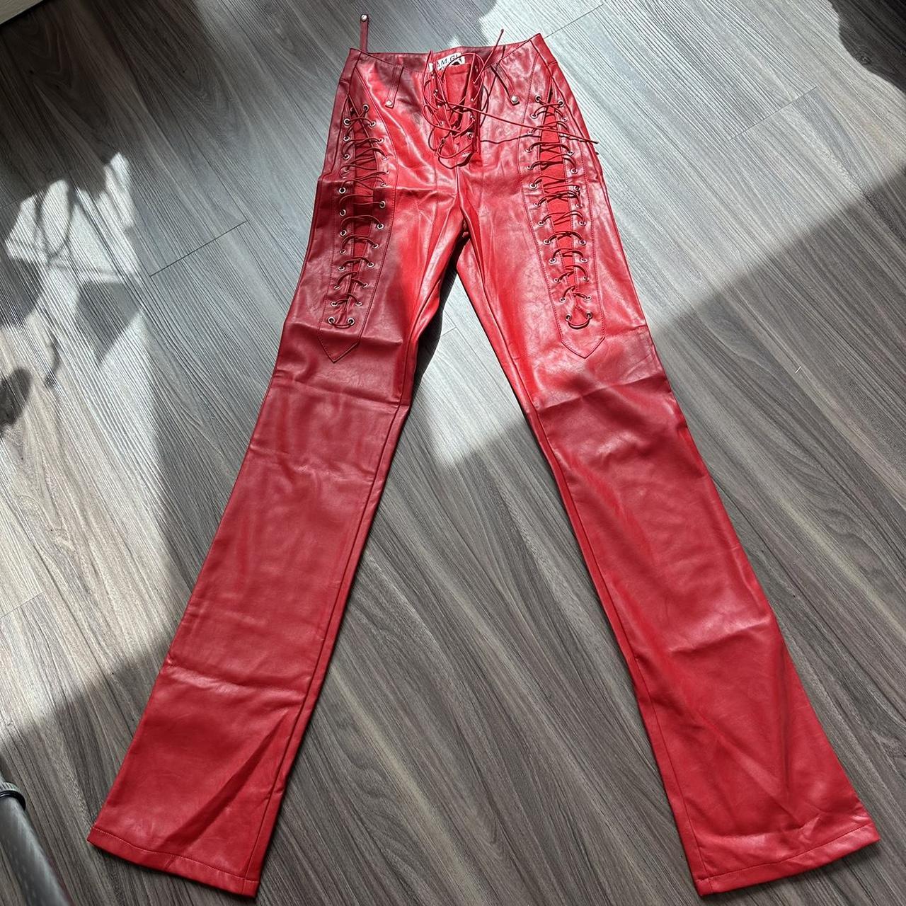 Size large, red Love pink pants from Victoria's - Depop