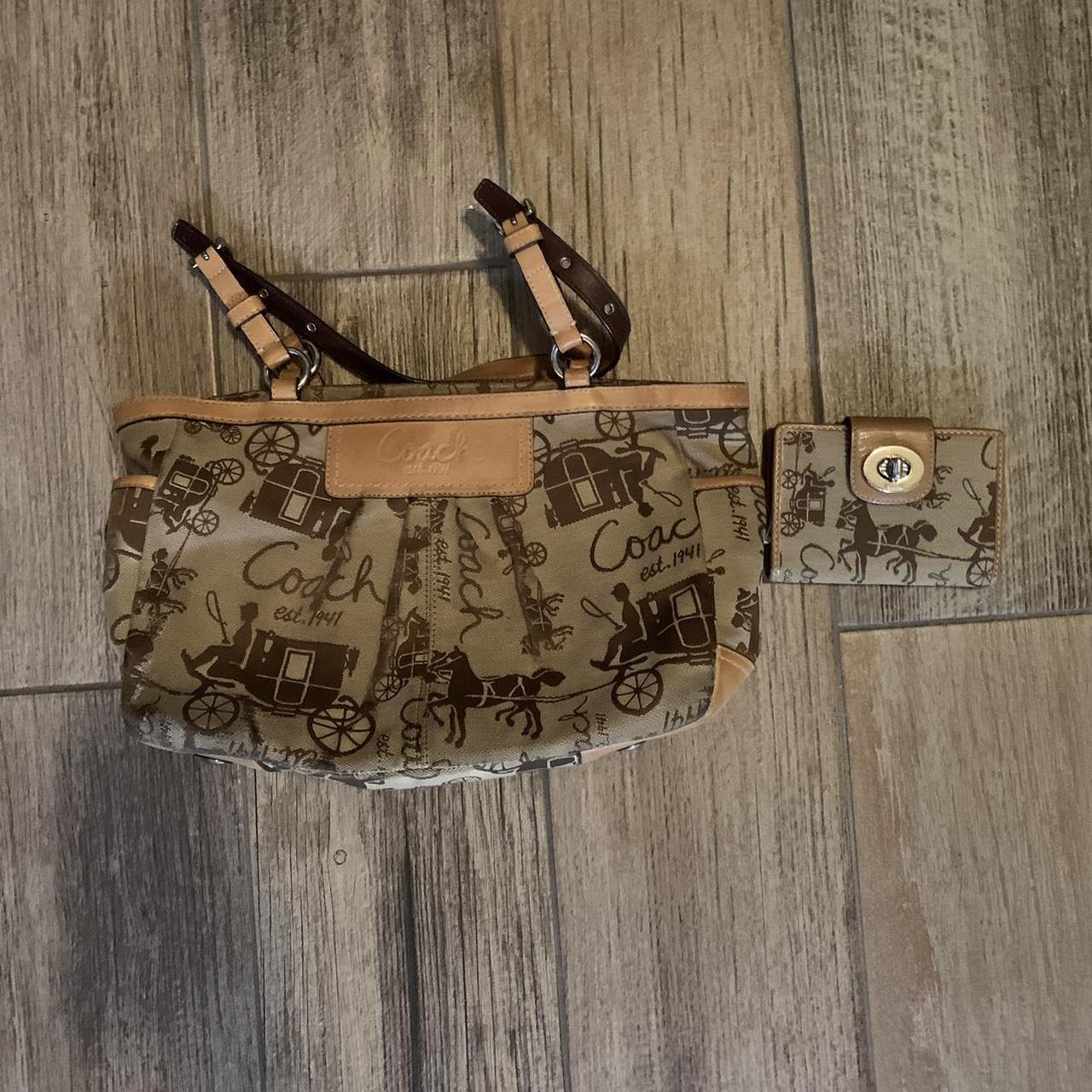 Top Coach Handbag with Wallet