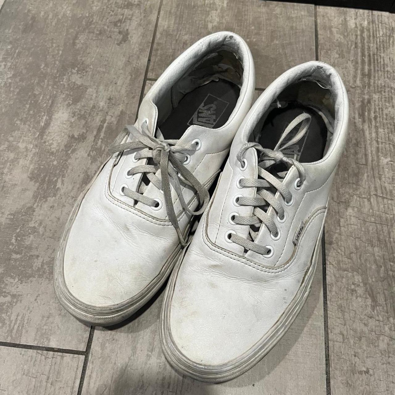 White mens vans size 11 shoes Depop