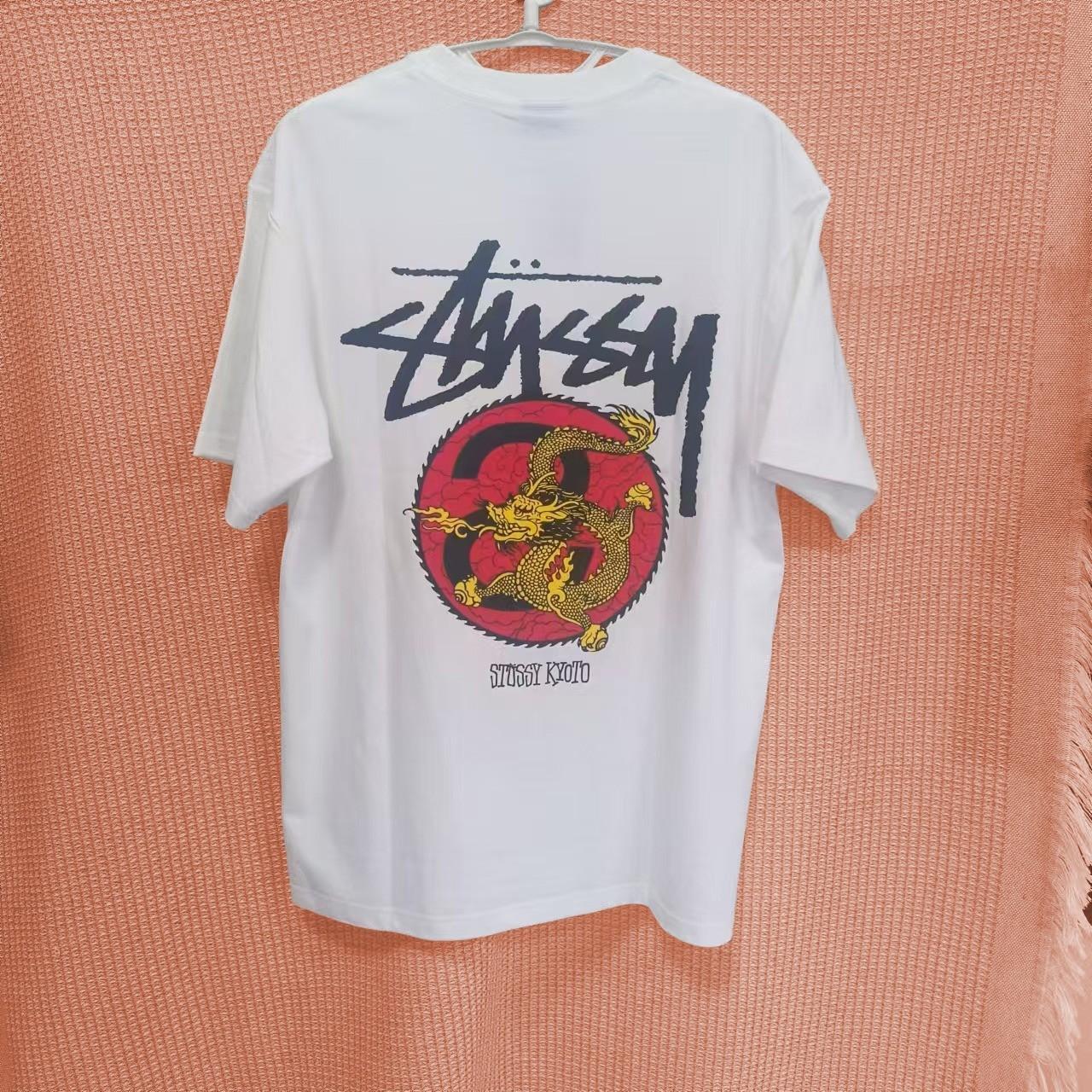 Stussy Men's White Printed T-Shirt -Size: M -New or | Depop
