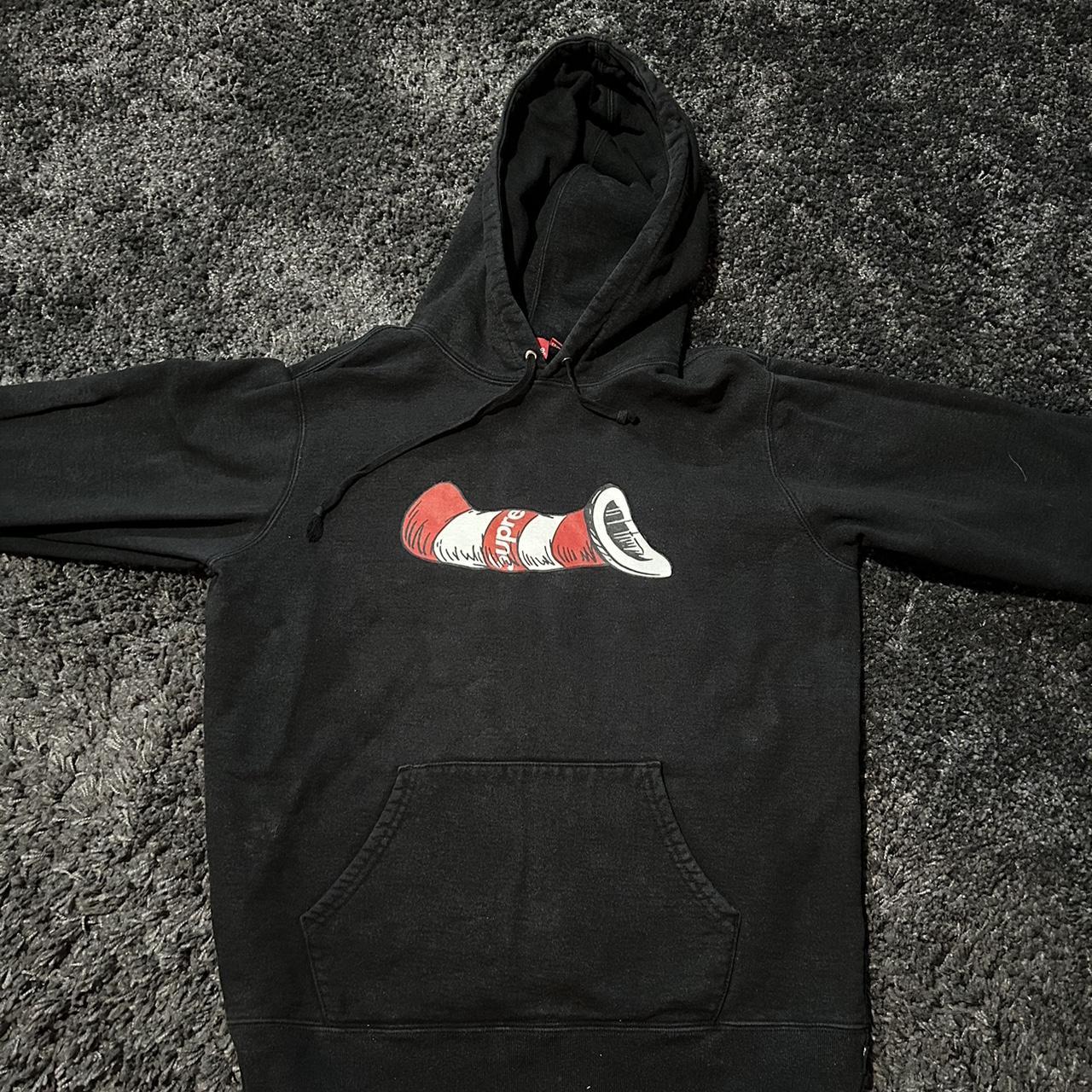 Supreme cat in the hat hooded sweatshirt black online