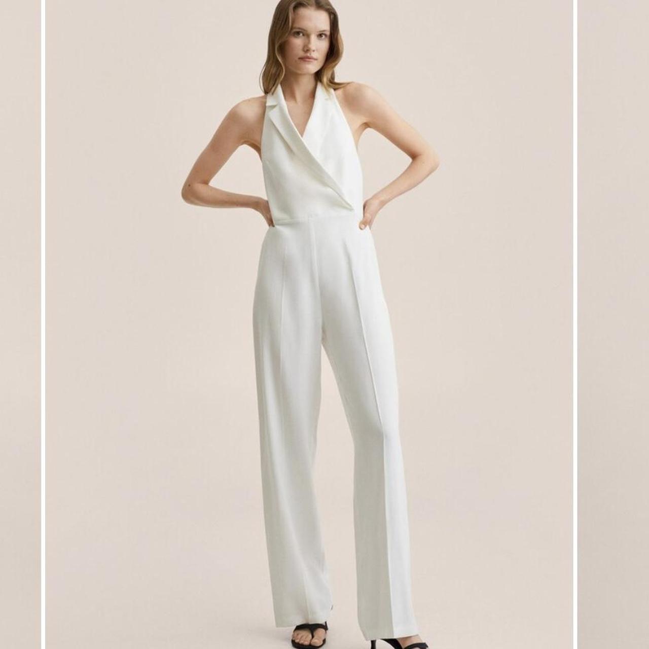 Mango store jumpsuit white