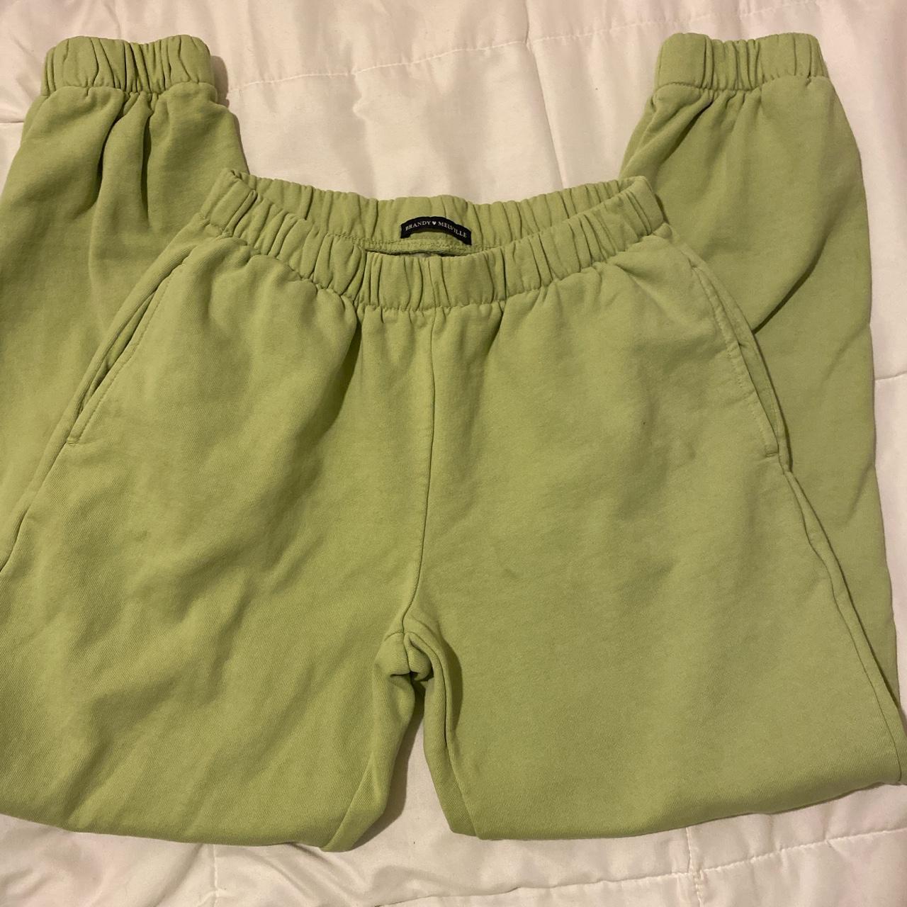 brandy melville ☆ lime green sweats 💚 one size fits... Depop