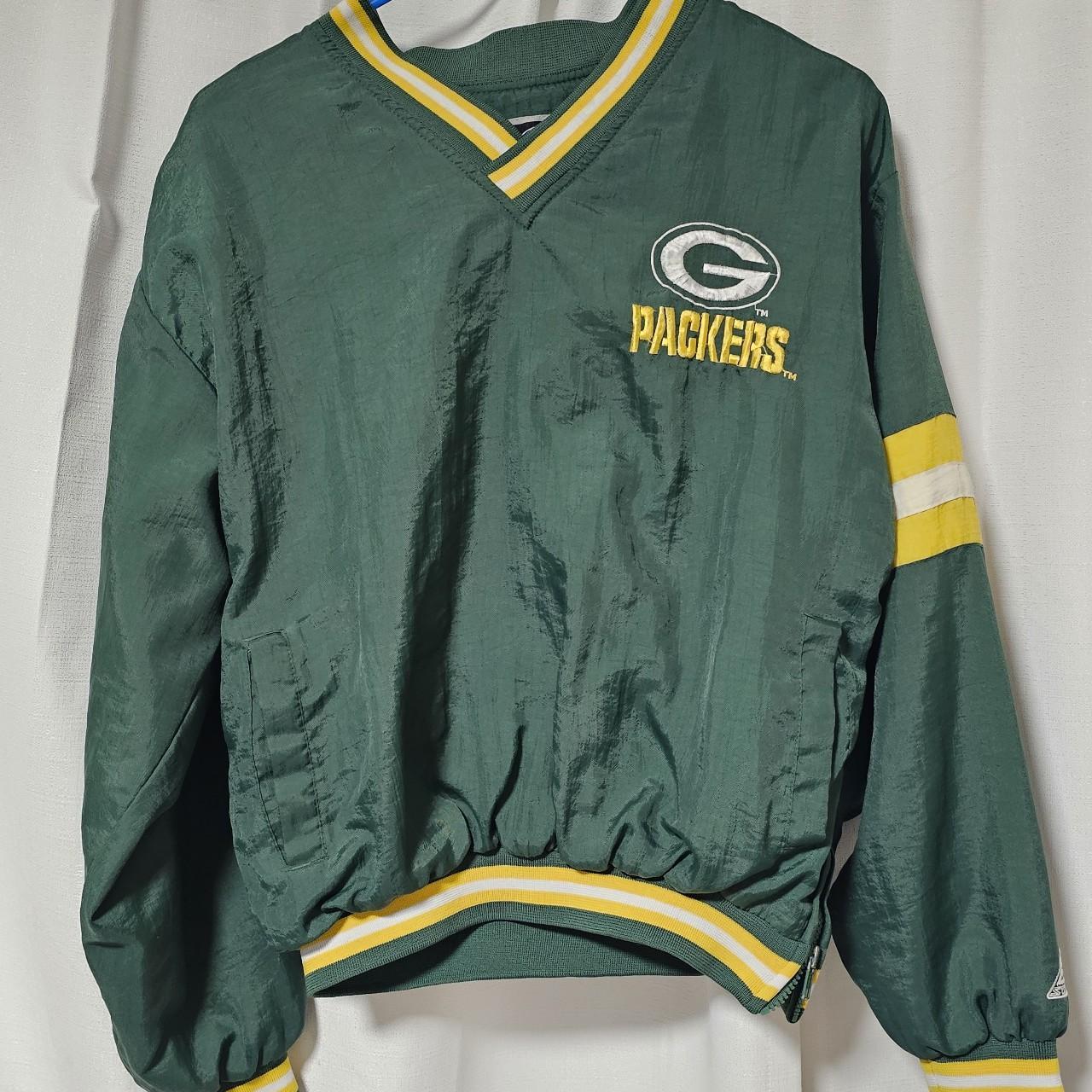 Vintage 1990s Green Bay Packers NFL Youth Windbreaker Jacket / Team Logo / Athletic Sportswear good / Streetwear / Pullover Windbreaker