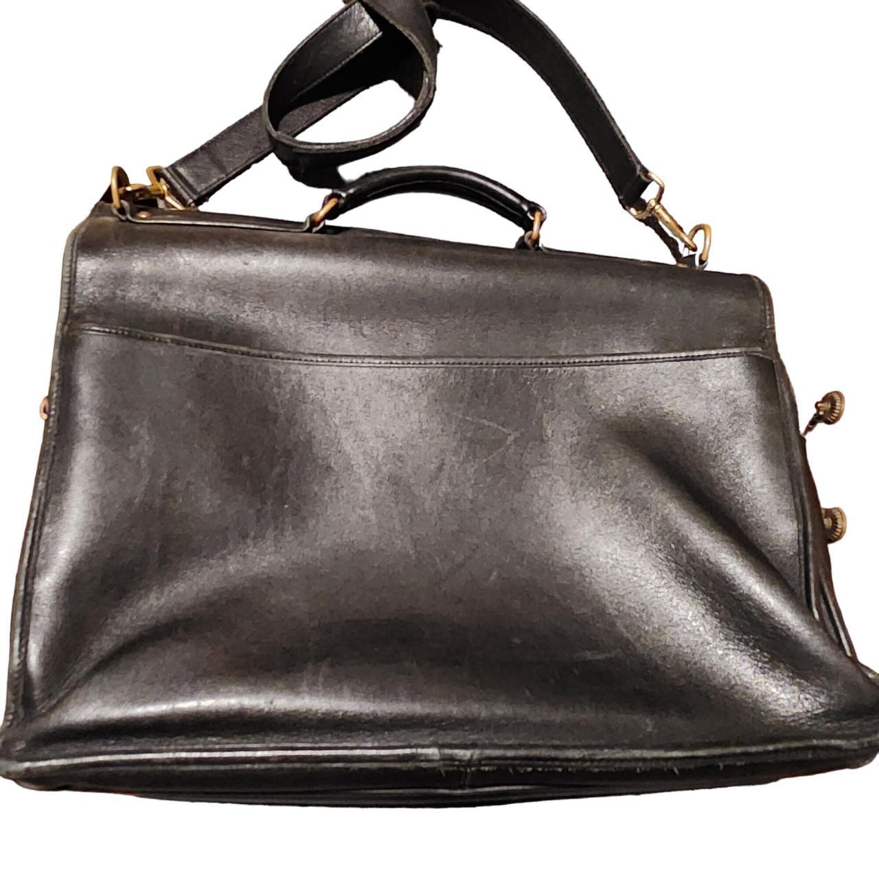 バッグ OldCoach 90s MadeinUSA Leather BriefCase Vintage Coach Leather Briefcase Bag With Adjustable | Depop