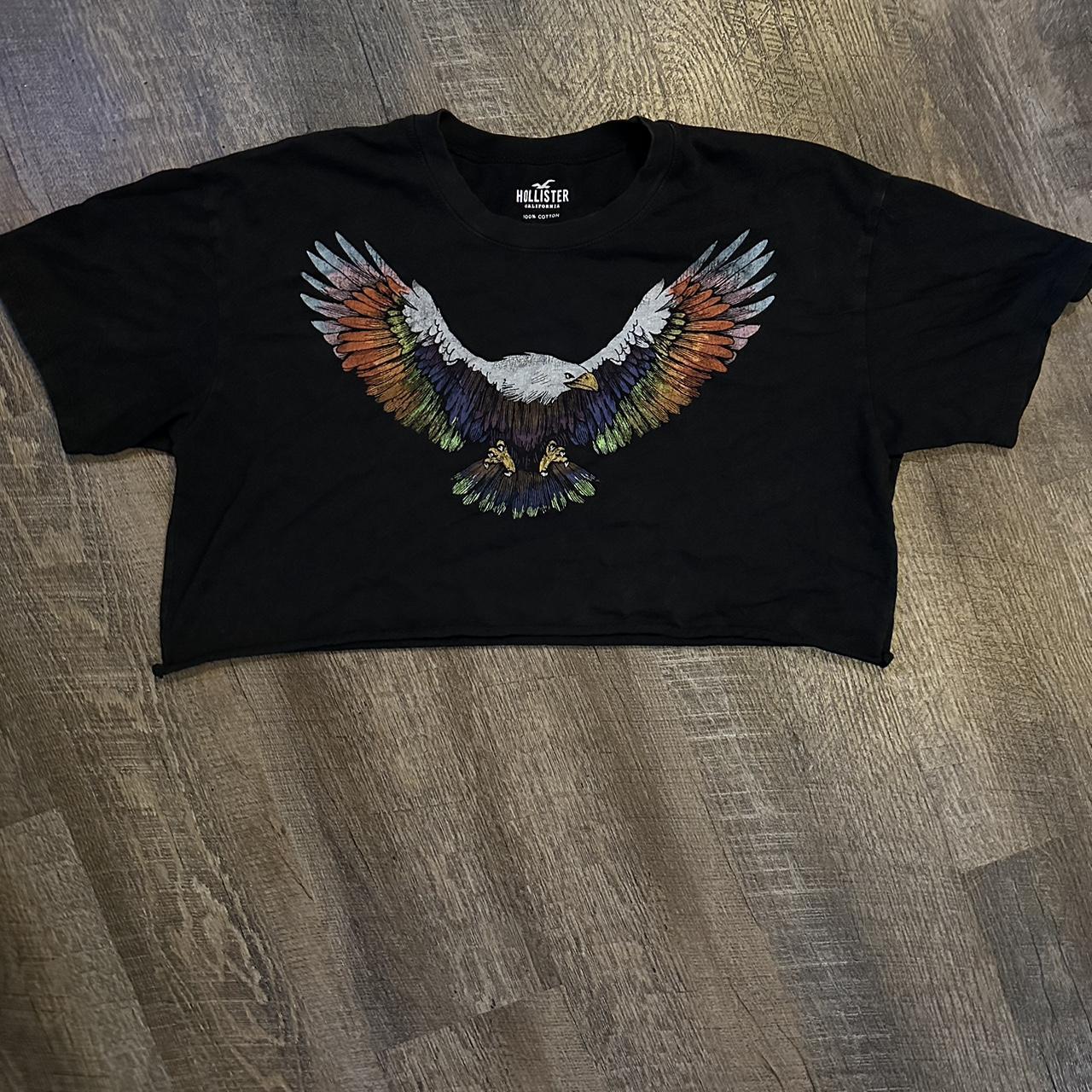 Size Small Hollister Cropped T shirt With Eagle. Depop