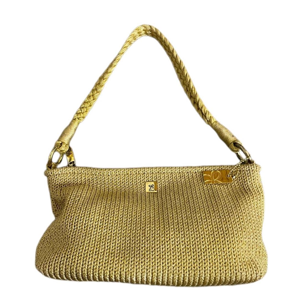 lina bamboo crochet purse - thrifted - good... - Depop