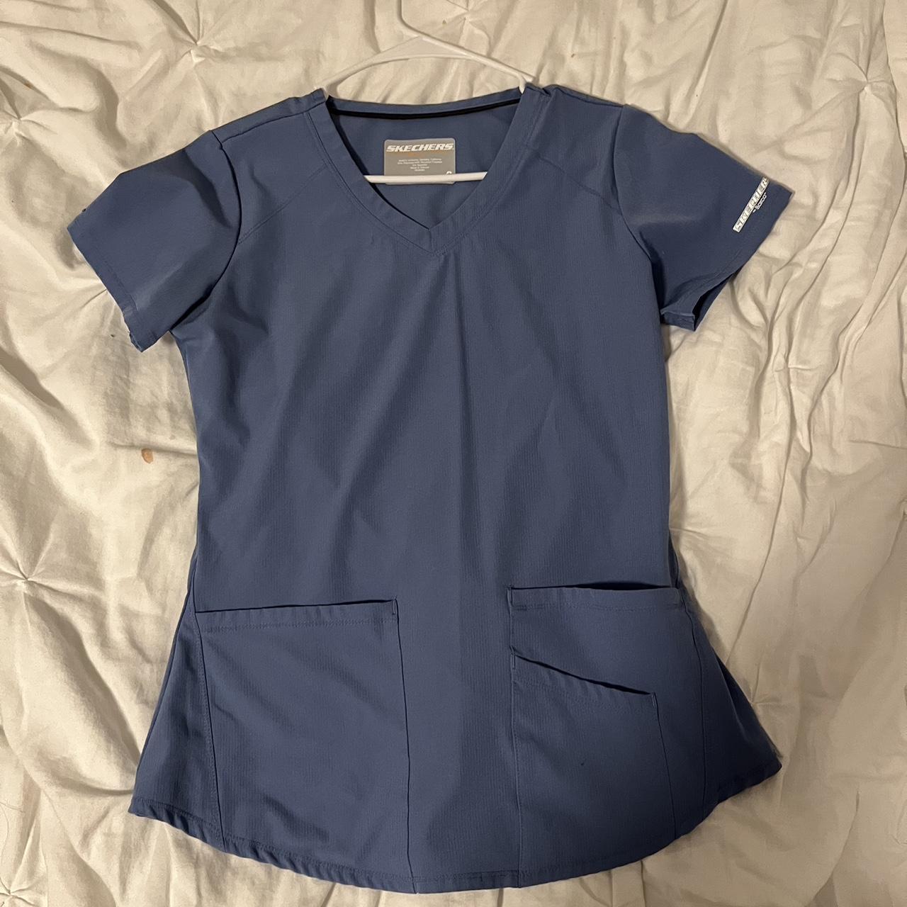 Skechers Ciel Blue scrub top. So soft and... - Depop