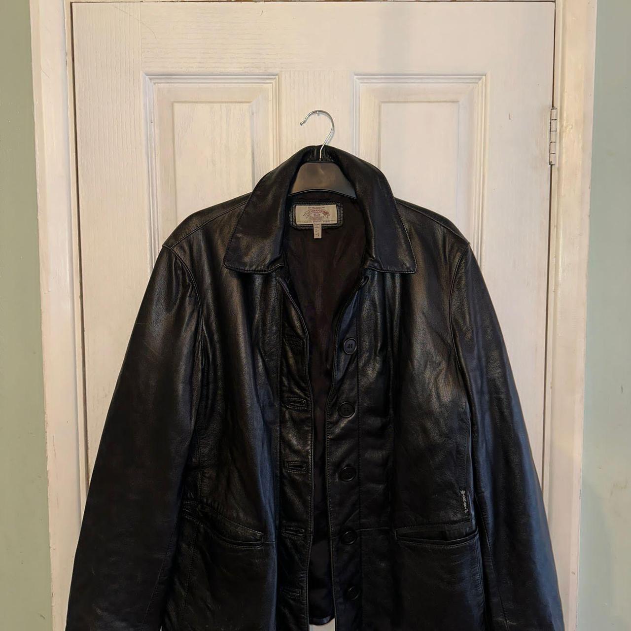 Armani jeans leather jacket mens best sale