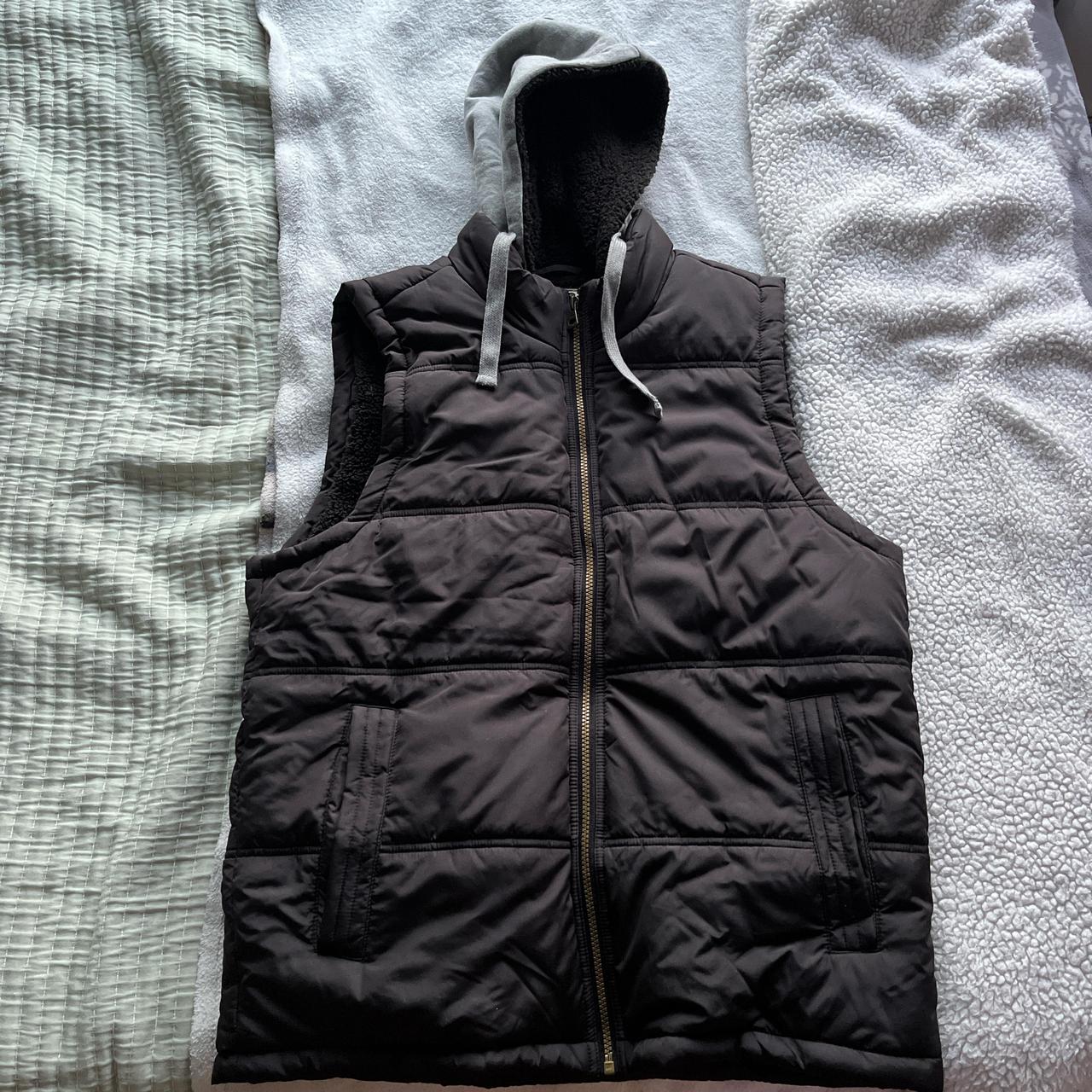 Fur lined hooded vest hotsell