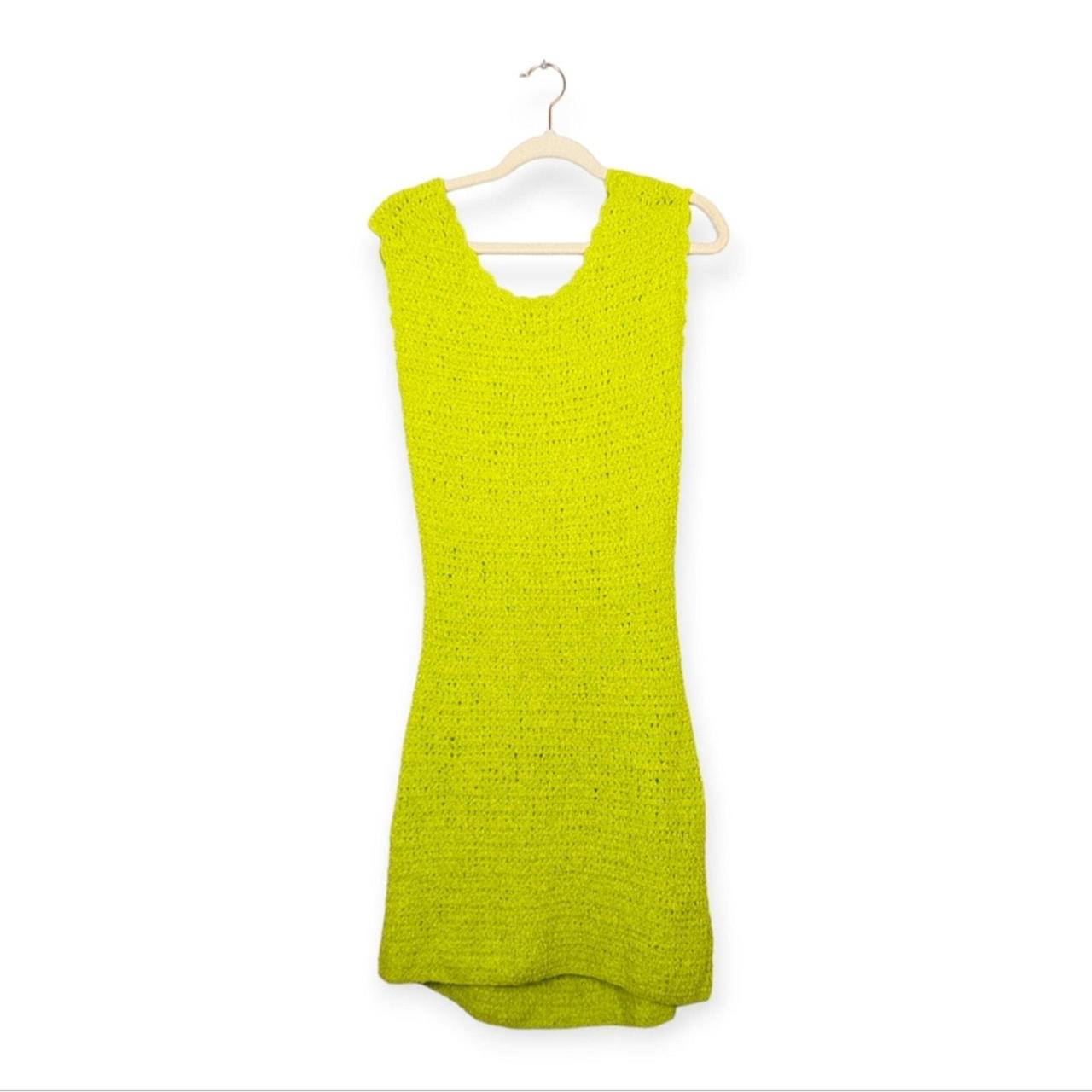 Ganni neon green dress best sale