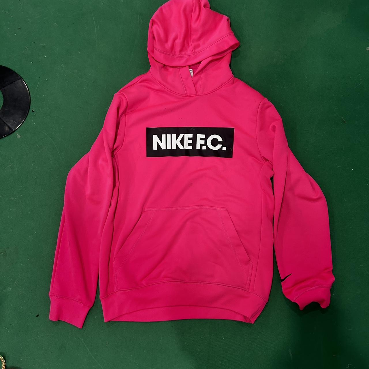 Nike FC neon pink and black hoodie