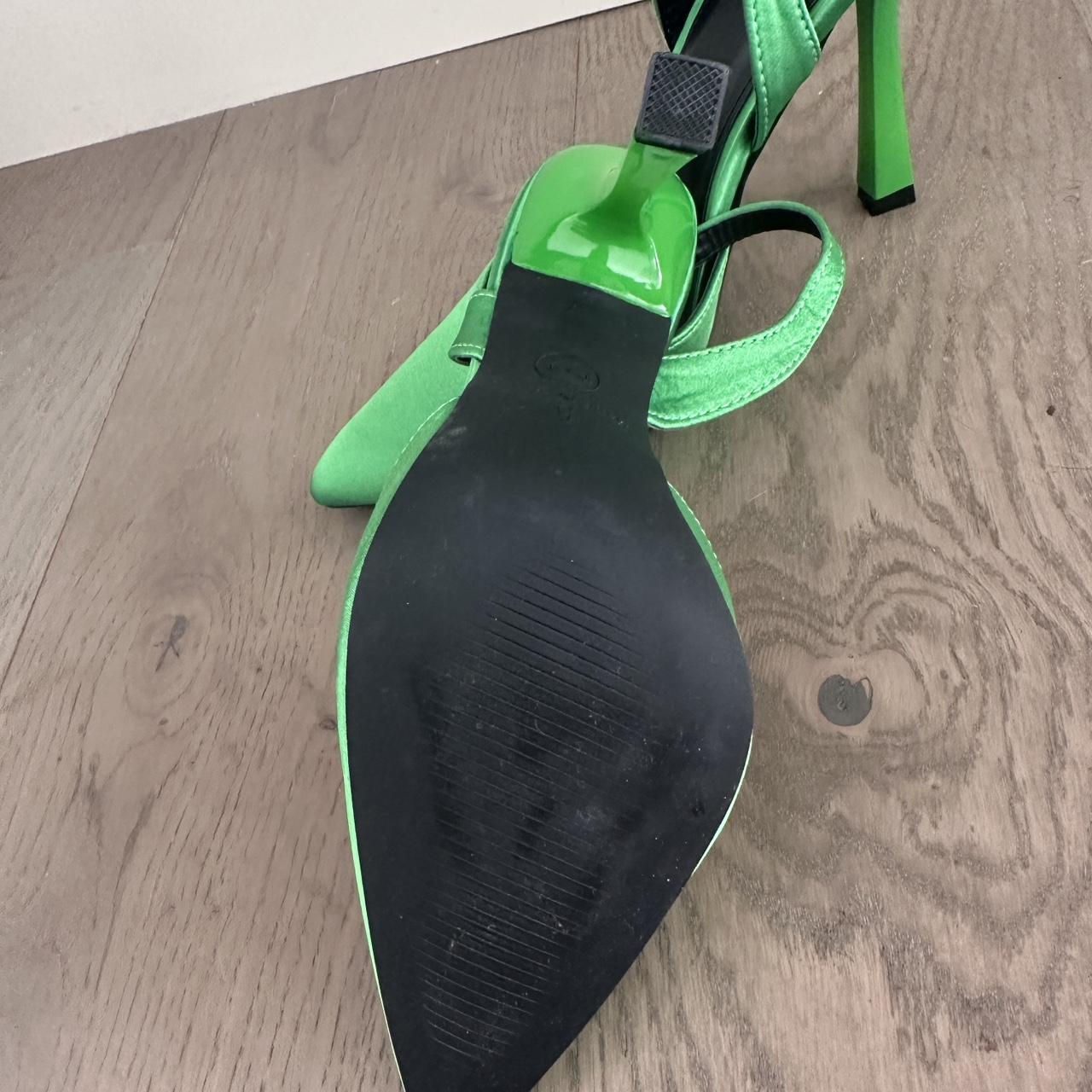 PLT bright green heel sling back Very easy to walk... - Depop
