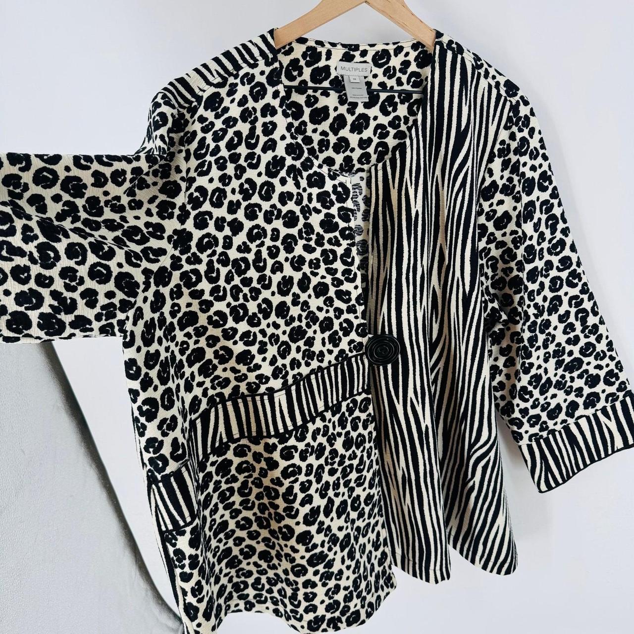 Multiples Women's Plus size Jacket - Black/White … - image 5