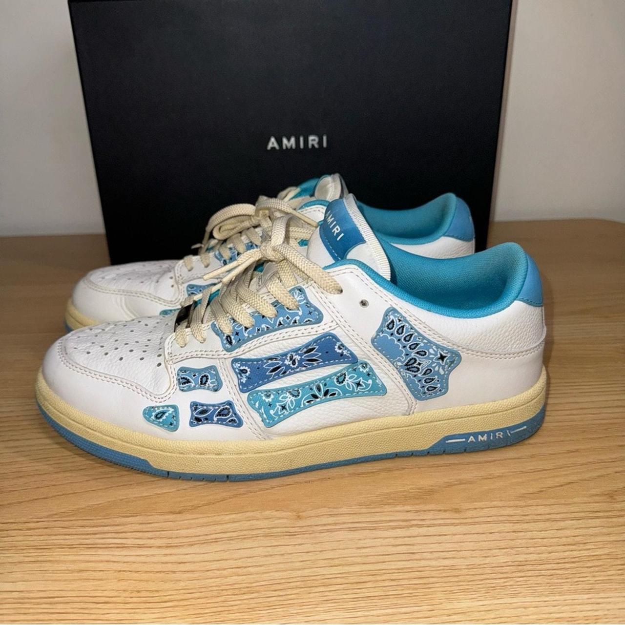 スニーカー AMIRI LIGHT BLUE LEATHER BANDANA SKEL LOW TOP SNEAKERS Skel Low Bandana sneakers AMIRI | Blondie Shop
