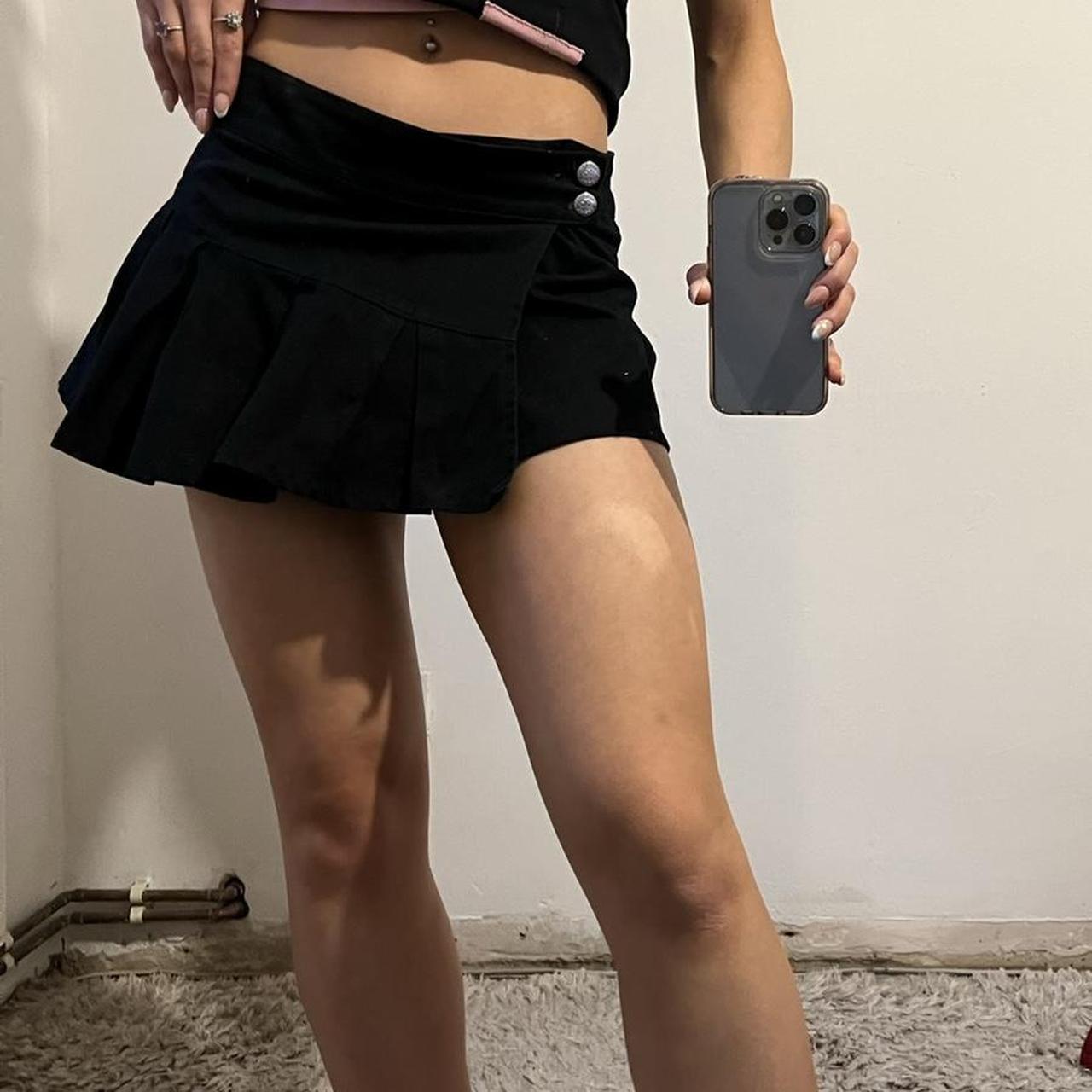 Black mini skirt Seen on a size 6/8 Brand: Smogh | Depop