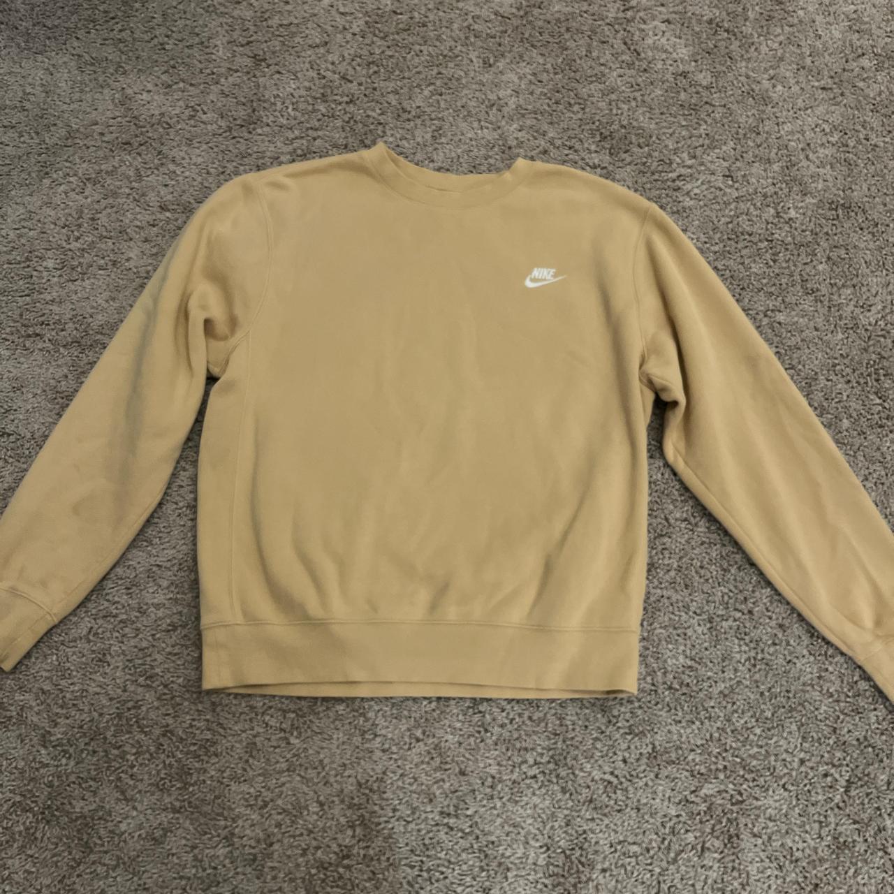tan nike crewneck womens