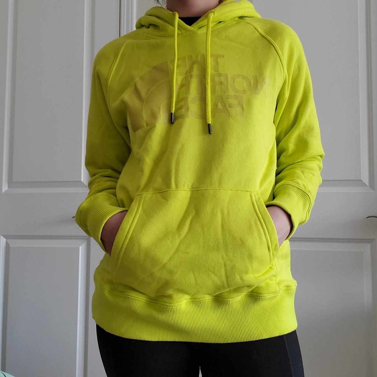 The North Face Women's Yellow and Green Hoodie (2)