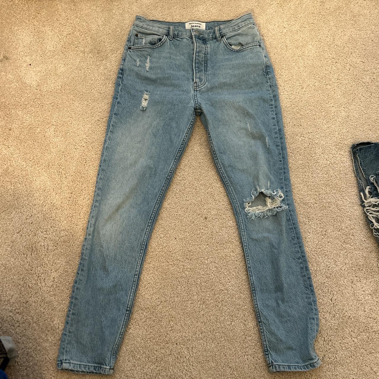 Light wash reformation jeans. Straight leg fit. Size... Depop