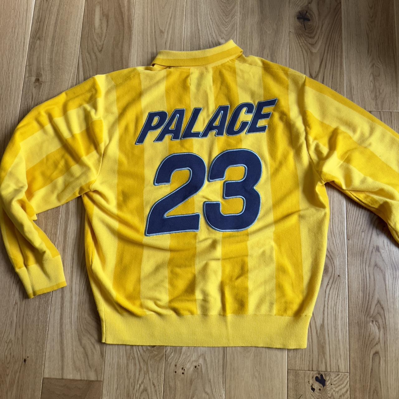 Palace Vesuvio yellow polo knit size large | Depop