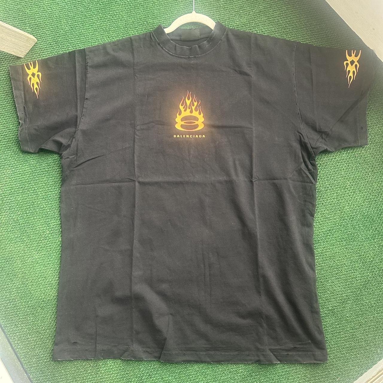 BALENCIAGA - MEN'S BURNING UNITY T-SHIRT OVERSIZED | Depop