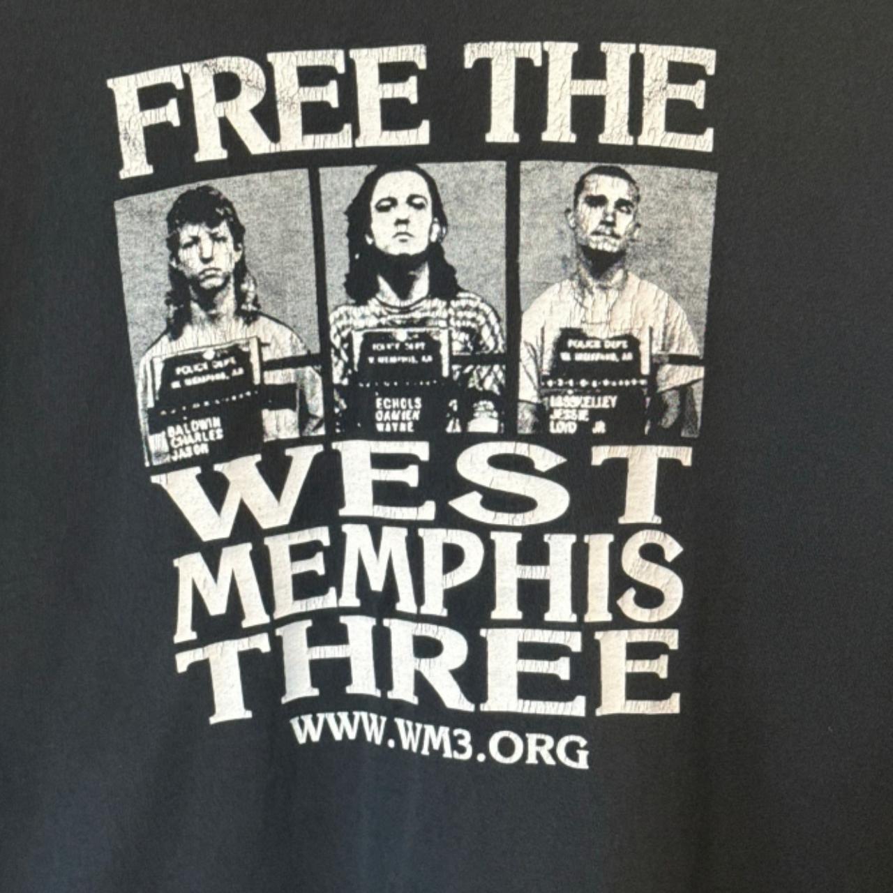 Vintage Free The West Memphis Three T-Shirt XL FOTL | Depop