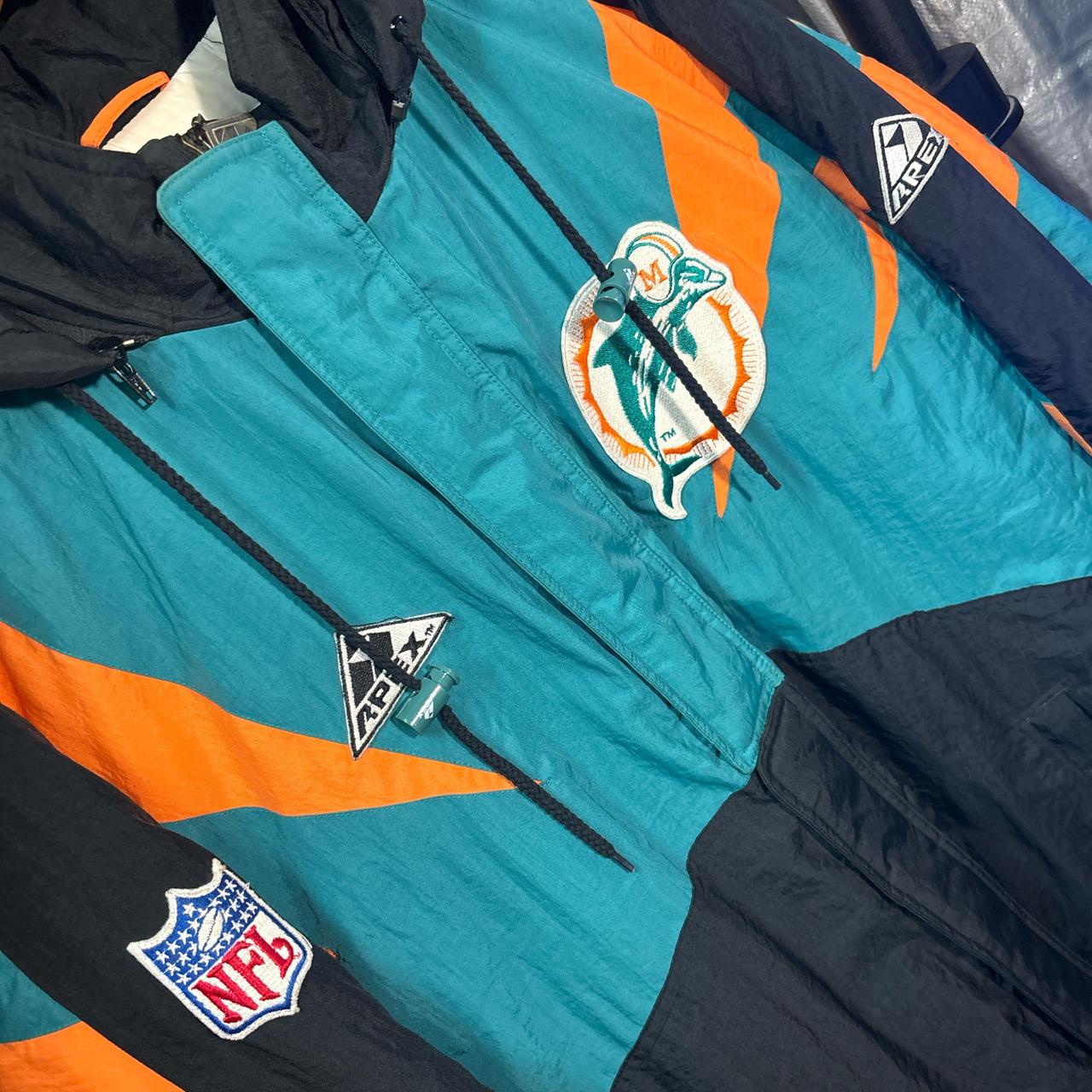 Vintage Miami Dolphins Apex Puffer Jacket Size | Depop
