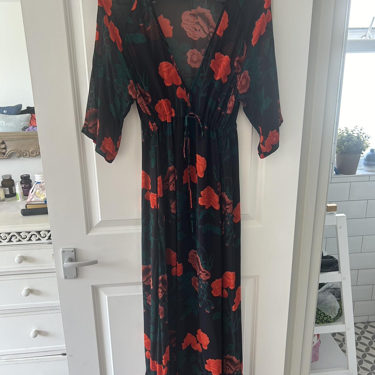 Ganni beautiful low cut black dress with Depop