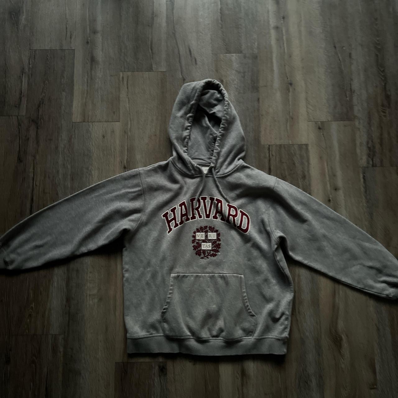 Gray Harvard University hoodie M Depop