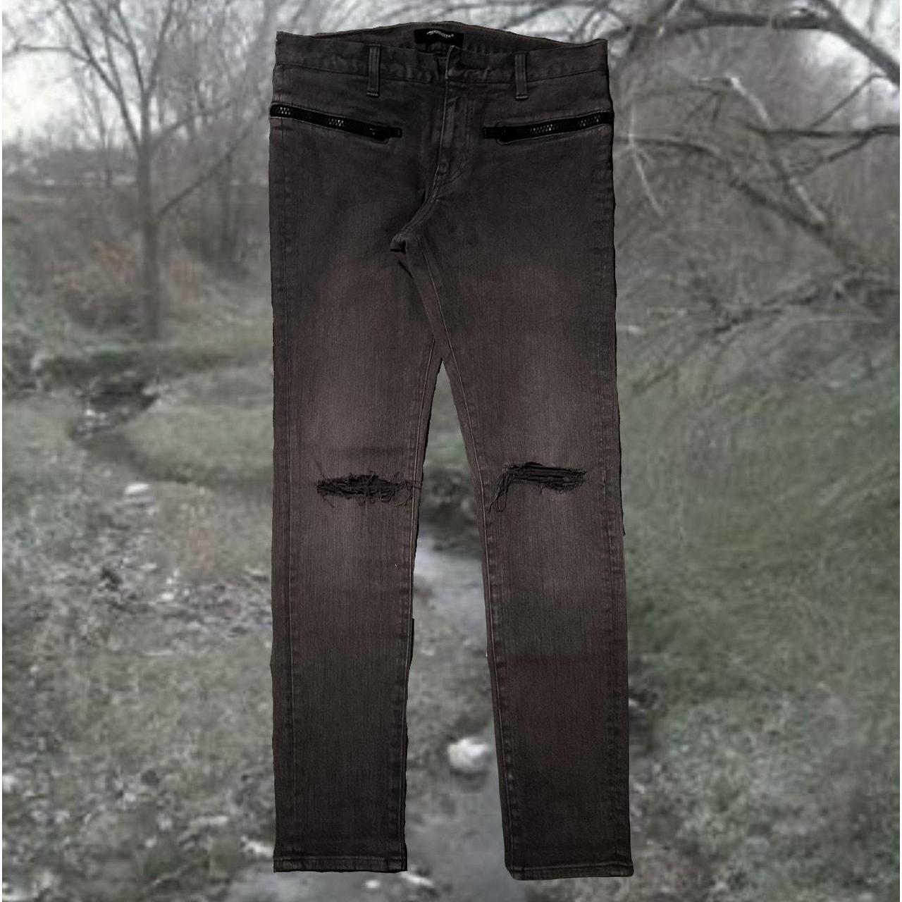Undercover Jun Takahashi Denim Zipper Skinny Jeans | Depop