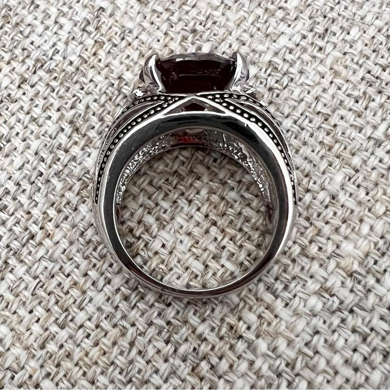 Source Unknown Women's Ring - Red/Silver – Premie… - image 4