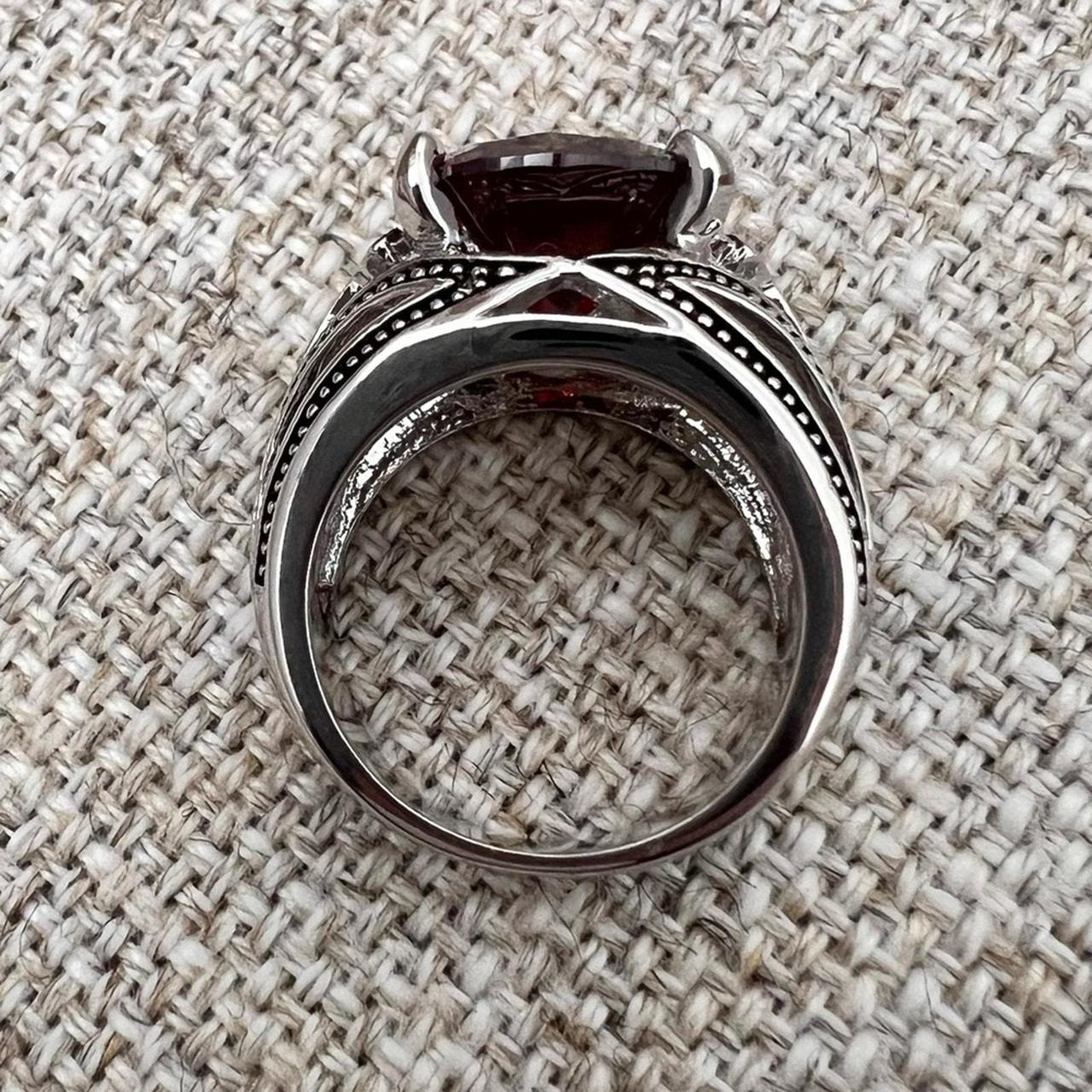 Source Unknown Women's Ring - Red/Silver – Premie… - image 5